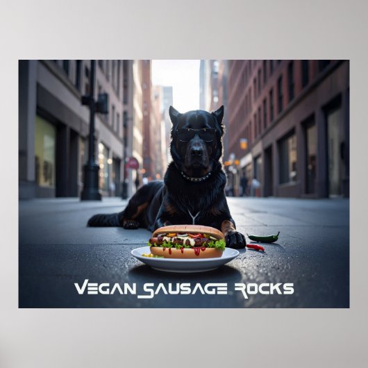 VEGAN WURST ROTSEN - LEUK POSTER (Voorkant)