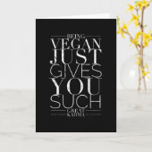 Vegan zijn geeft je een goede karma kaart (Gele Bloem)