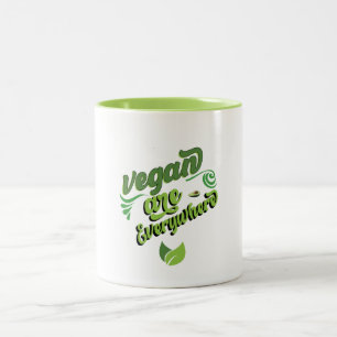 vegan-zijn-overal Twee-Tone koffiemok Tweekleurige Koffiemok