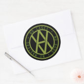 Veganarchie Ronde Sticker (Envelop)