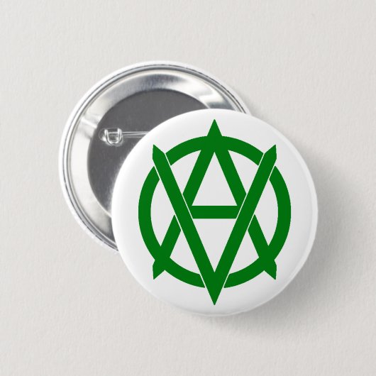 Veganarchisme! Ronde Button 5,7 Cm (Voorkant /achterkant)