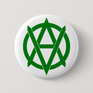 Veganarchisme! Ronde Button 5,7 Cm