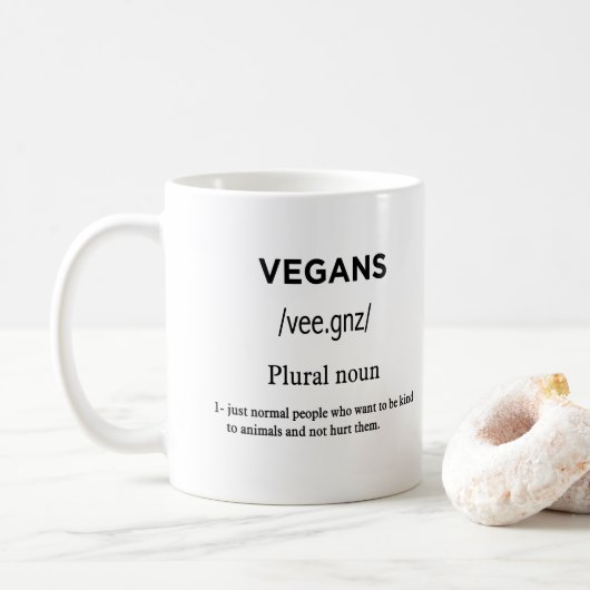 vegandedefinitie koffiemok (Met donut)
