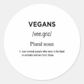 vegandedefinitie ronde sticker (Voorkant)