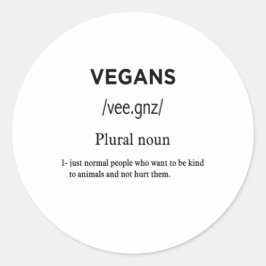 vegandedefinitie ronde sticker