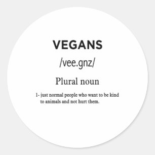 vegandedefinitie ronde sticker