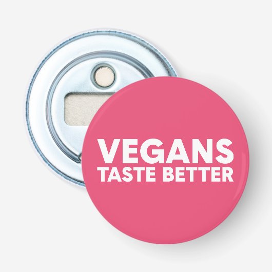 Vegane Aantrekkingskracht Button Flesopener (Voorkant)