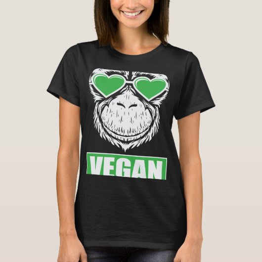 Vegane aap t-shirt (Voorkant)