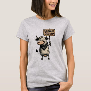 Vegane Anarchie – Rebelse Koe Protesteert T-shirt