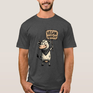 Vegane Anarchie – Rebelse Koe Protesteert T-shirt