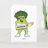Vegane Broccoli bij Muziek met Gitaar Kaart (Achterkant)