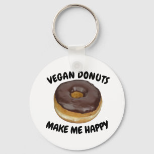 VEGANE DONUT MAKT ME GELUKKIG SLEUTELHANGER