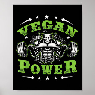 Vegane fitness workout Ik ben vegan Wer Poster
