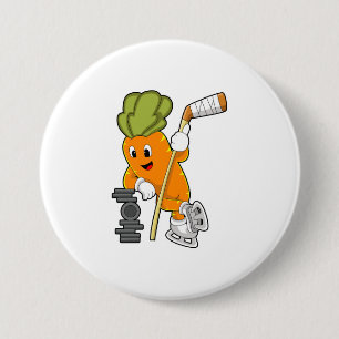Vegane ijshockey ijshockeystick ronde button 7,6 cm