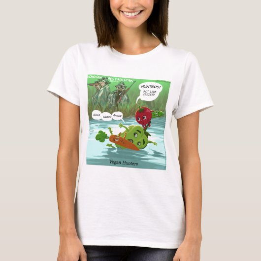 Vegane jagers Leuke T-shirt (Voorkant)