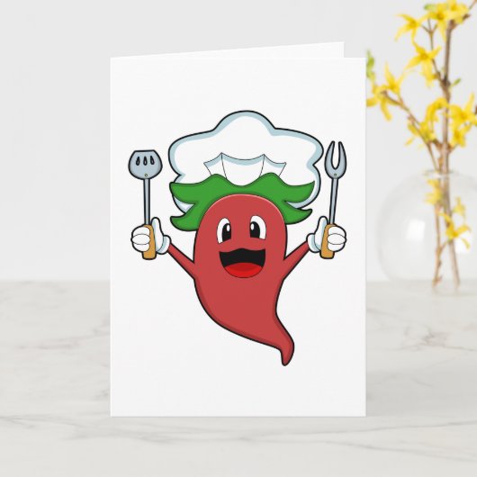 Vegane kok Pepper Kaart (Gele Bloem)