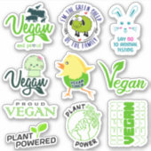 Vegane levensstijl sticker (Voorkant)