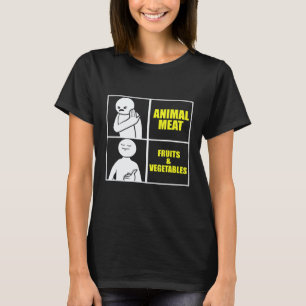 Vegane Meme Humoristisch Vegetarisch Voedsel Dieet T-shirt