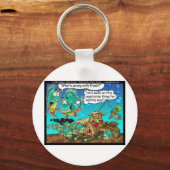 Vegane Piranha's Grappige Uitgebreide Cartoon Cade Sleutelhanger (Voorkant)