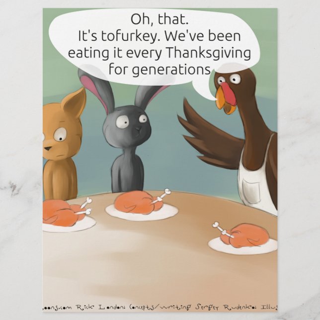 Vegane Thanksgiving Grappig (Voorkant)
