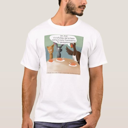 Vegane Thanksgiving Grappig T-shirt (Voorkant)