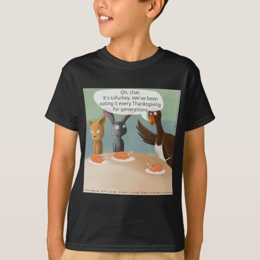 Vegane Thanksgiving Grappig T-shirt (Voorkant)