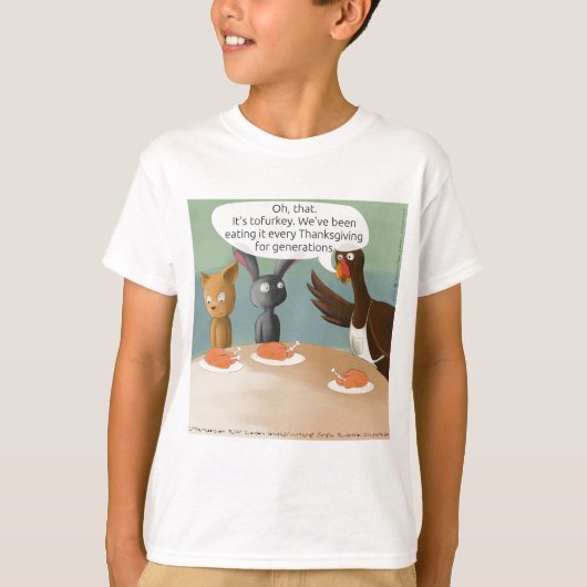 Vegane Thanksgiving Grappig T-shirt (Voorkant)