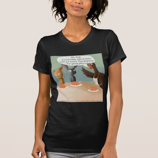Vegane Thanksgiving Grappig T-shirt (Voorkant)