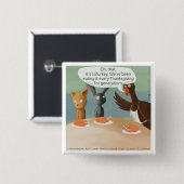 Vegane Thanksgiving Grappig Vierkante Button 5,1 Cm (Voorkant /achterkant)