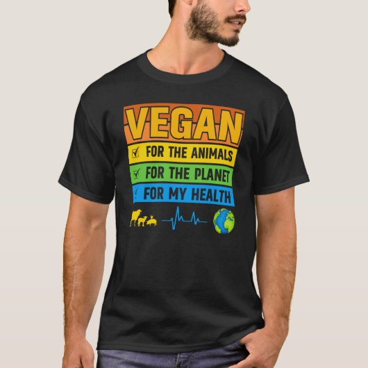 Vegane vegane uitdrukking 5 t-shirt (Voorkant)