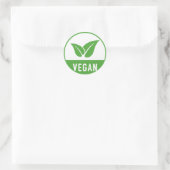 Vegane Waarschuwing Culinaire Dieet Bakkerij Ronde Sticker (Tas)