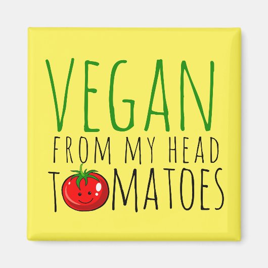 Vegane woordgrapmagneet magneet (Voorkant)