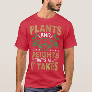 Vegane Workout Cadeau Powered Plants Eiwit Vegetar T-shirt