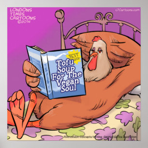 Vegane ziel grappige poster