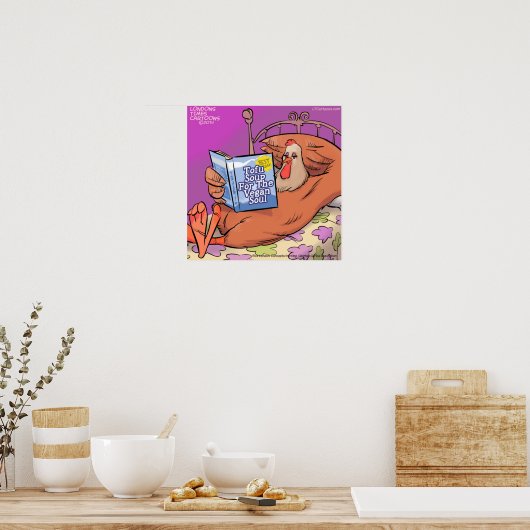 Vegane ziel grappige poster (Keuken)