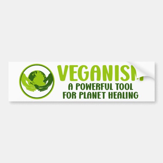 Veganism Bumpersticker (Voorkant)