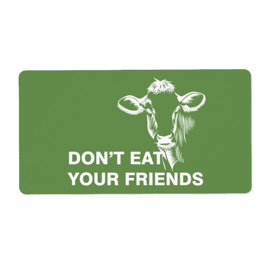 Veganism Etiket (Voorkant)