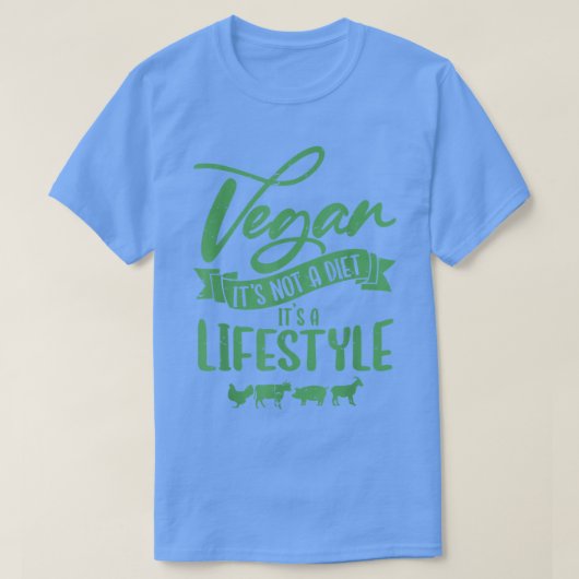 Veganism Het is geen Diet Het is een Lifestyle Veg T-shirt (Design voorkant)