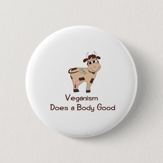 Veganism, is een lichaam goed ronde button 5,7 cm (Voorkant)