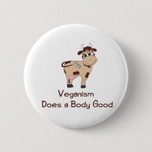 Veganism, is een lichaam goed ronde button 5,7 cm