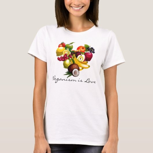 Veganism is Love T-shirt (Voorkant)
