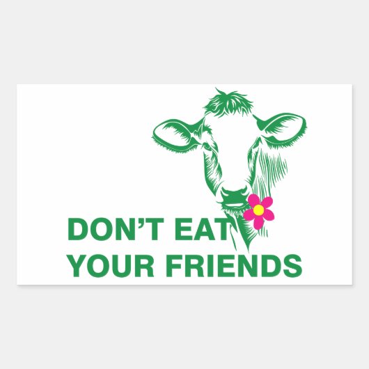 Veganism Rechthoekige Sticker (Voorkant)