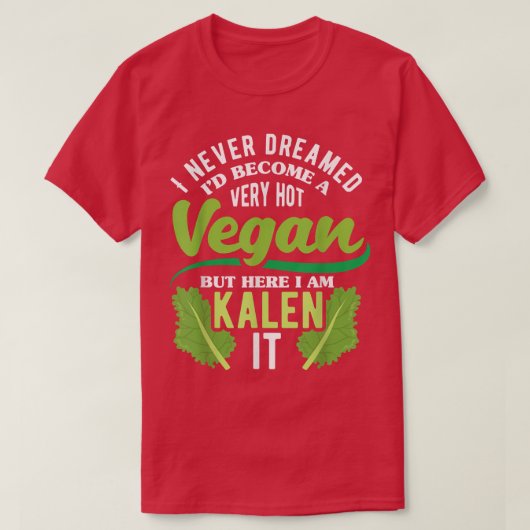 Veganism Vegetarian Kale T-shirt (Design voorkant)