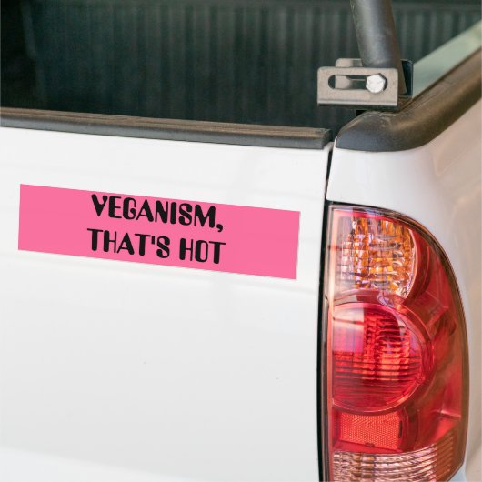 VEGANISME, DAT IS HOT BUMPERSTICKER (Op Truck)