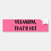 VEGANISME, DAT IS HOT BUMPERSTICKER (Voorkant)