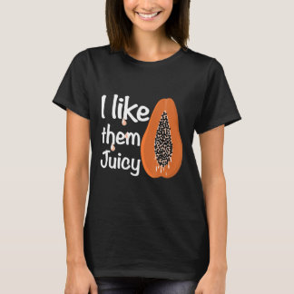Veganisme Dripping Sappig Papaya Pussy Lesbisch T-shirt