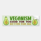 Veganisme, goed voor iedereen, activisme bumpersticker (Voorkant)