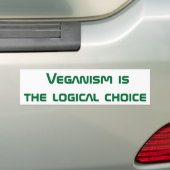 Veganisme is een evolutionaire stap vooruit. bumpersticker (Op auto)