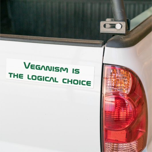 Veganisme is een evolutionaire stap vooruit. bumpersticker (Op Truck)