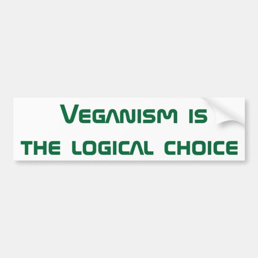 Veganisme is een evolutionaire stap vooruit. bumpersticker (Voorkant)